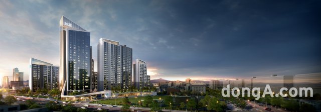 GS건설이 수주한 대치현대 리모델링 단지 투시도