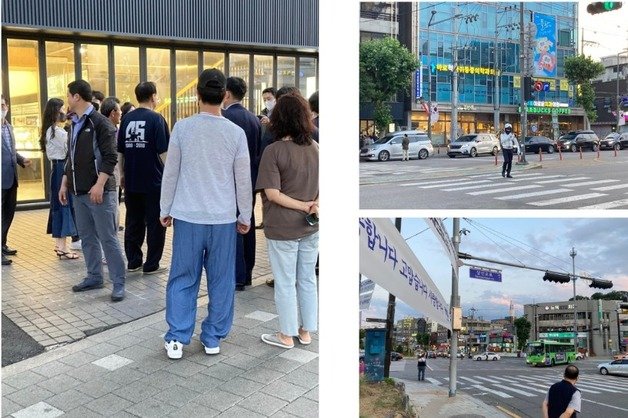 지난 11일 서울 성북구 유명 빵집에서 윤석열 대통령과 부인 김건희 여사가 빵을 구입했다. 이로 인해 제과점 부근 교통과 출입이 통제돼 불편이 많았다는 글이 인터넷 커뮤니티에 올라 왔다. (인터넷 커뮤니티 갈무리) ⓒ 뉴스1