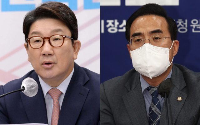 국민의힘 권성동(왼쪽), 더불어민주당 박홍근 원내대표. 사진공동취재단