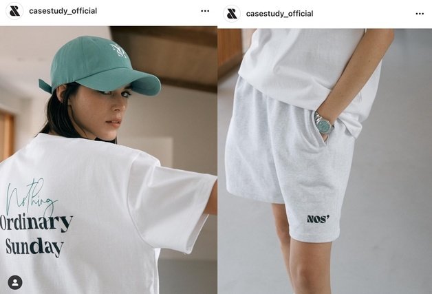 손흥민 패션 브랜드 ‘NOS7’(엔오에스세븐)의 제품 사진.(케이스스스터디 SNS 갈무리)© 뉴스1