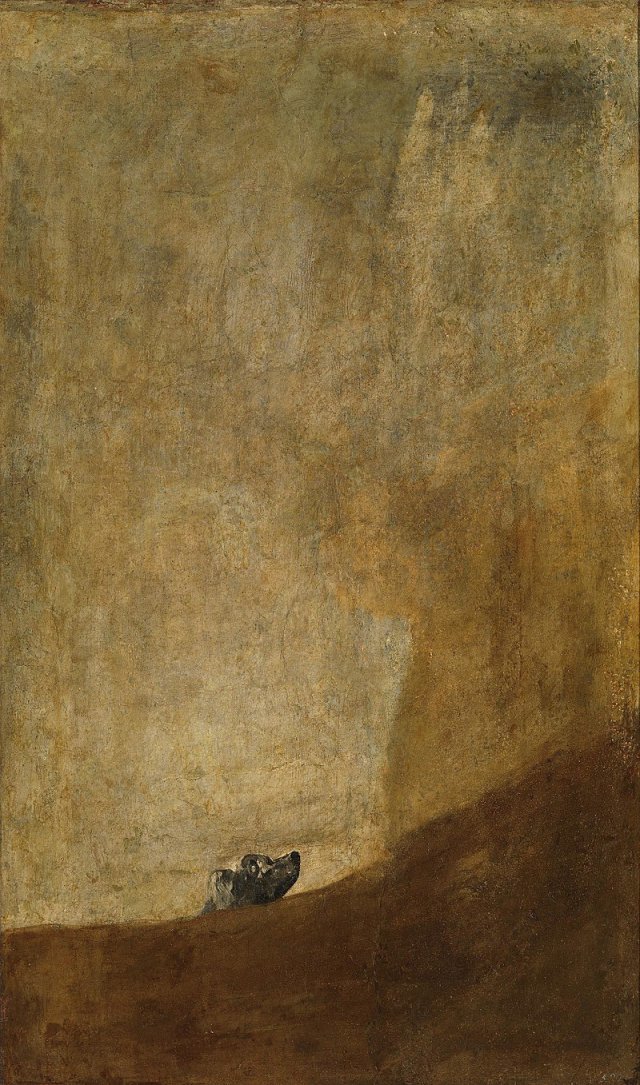 ※마치 자화상 같은 고야의 ‘개’(1819-1823). 제목은 후대 연구자들이 붙인 것입니다.