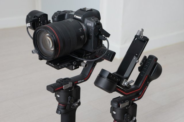 DJI 로닌 RS 3 프로 및 RS 3, 카메라는 캐논 EOS R에 RF 24-105mm F4L IS USM이 활용됐다. 출처=IT동아