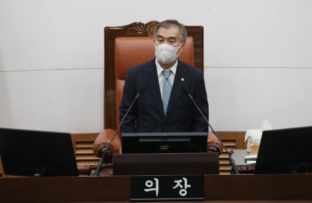 김현기 서울시의회 신임 의장. 뉴시스