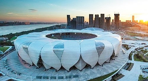항저우 아시아경기 주경기장인 항저우 올림픽스포츠센터 모습. 사진 출처 항저우시 홈페이지