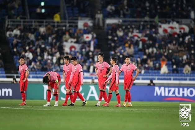 일본에 0-3으로 패했던 한국 a대표팀(대한축구협회 제공)© 뉴스1