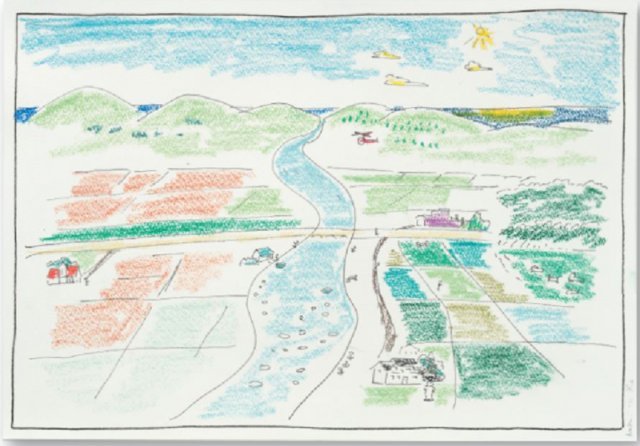 2011년 일본의 심리치료 상담가이자 수필가인 나카이 히사오가 그린 그림이다. 산 뒤편 바다 너머 탁 트인 풍경은 그가 
의학과 문학이라는 두 세계에 모두 열려 있음을 보여준다. 글항아리 제공