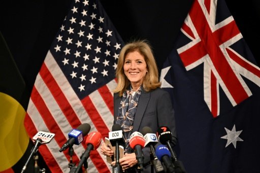 호주 주재 미국 대사관에서 열린 캐럴라인 케네디 대사 취임식. 주호주 미국 대사관 홈페이지