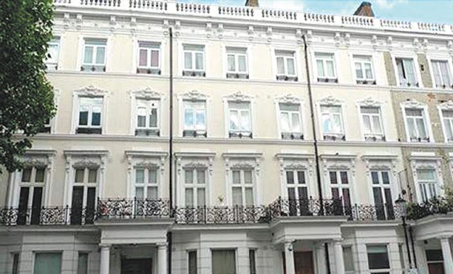 영국 런던의 옛 주영 대한제국공사관 건물은 영구임대주택으로 바뀌어 옛 흔적을 찾아볼 수 없다. 일본독립기념관 제공