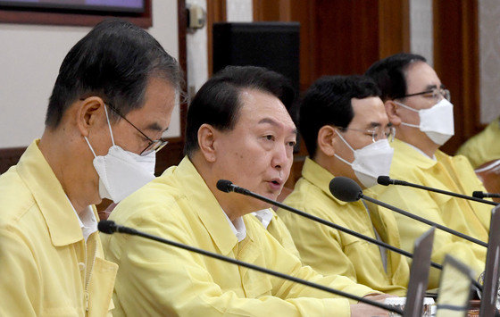 윤석열 대통령이 9일 오전 정부서울청사에서 열린 국무회의에서 모두 발언을 하고 있다. 대통령실사진기자단