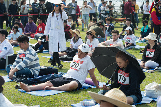 한강 멍때리기 대회 모습. (뉴스1DB)