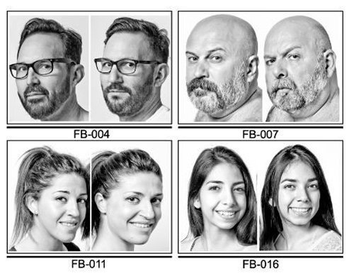 스페인 호세프 카레라스 백혈병연구소 연구팀이 얼굴 닮은꼴 16쌍을 조사해 얼굴이 닮으면 유전자 변이도 비슷하다는 사실을 발견해 국제학술지 ‘셀 리포트’ 8월 23일자에 발표했다. 프랑수아 브루넬·셀 리포트 제공