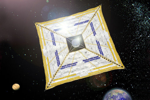 이카로스의 태양광 돛. 일본 우주항공연구개발기구