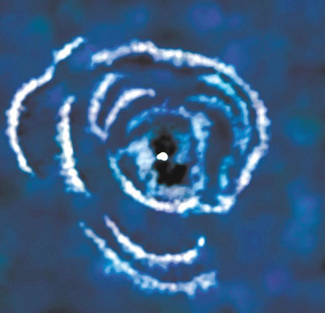 페르세우스 은하단에서 소리 진동이 이동하는 것을 그림으로 나타낸 모습. NASA 제공