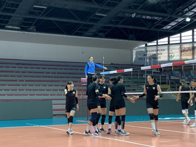 한국과 불가리아의 연습 경기 사진. 대한민국배구협회 제공