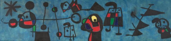 호안 미로,  회화,  1953,  캔버스에 유채,  96×376cm,  국립현대미술관 이건희컬렉션 ⓒ Successió Miró - ADAGP  Paris - SACK  Seoul  2022