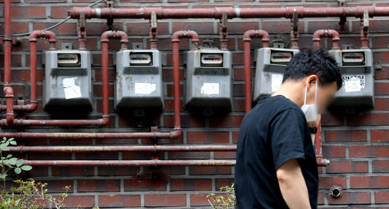 서울시내 주택가에 설치된 가스계량기의 모습. ⓒ News1 DB