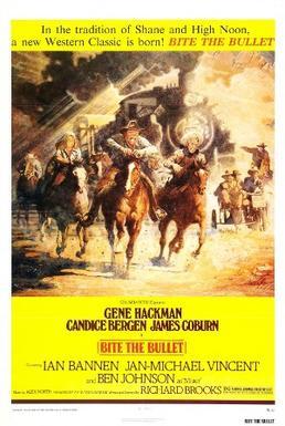 한국에는 ‘허망한 경주’라는 제목으로 개봉한 1975년 미국 영화 ‘참고 견뎌라’(bite the bullet)의 포스터. 위키피디아