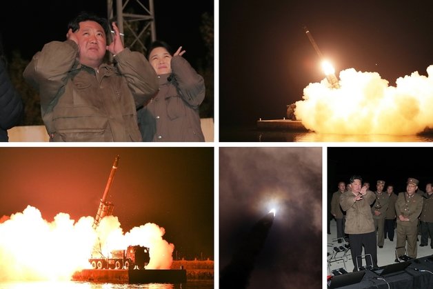 북한 노동당 기관지 노동신문은 10일 김정은 총비서의 지도 하에 전술핵운용부대들의 군사훈련을 실시했다고 보도했다. 김정은 총비서의 부인 리설주 여사도 미사일 발사 현장에 동행한 것이 확인되기도 했다. (평양 노동신문=뉴스1)