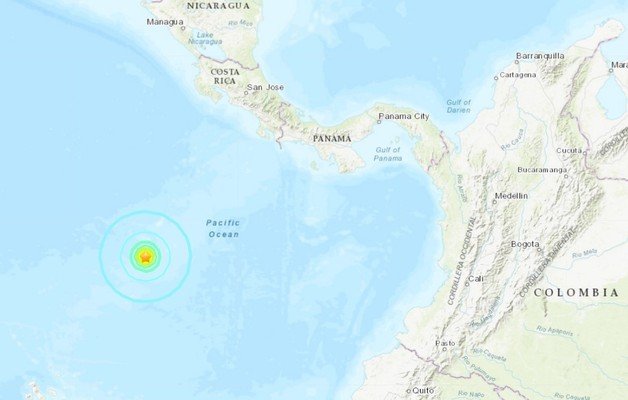 16일(현지시간) 중앙아메리카 해안 지역서 규모 6.3 지진이 발생했다. (미국 지질조사국 화면 갈무리) 2022.10.16