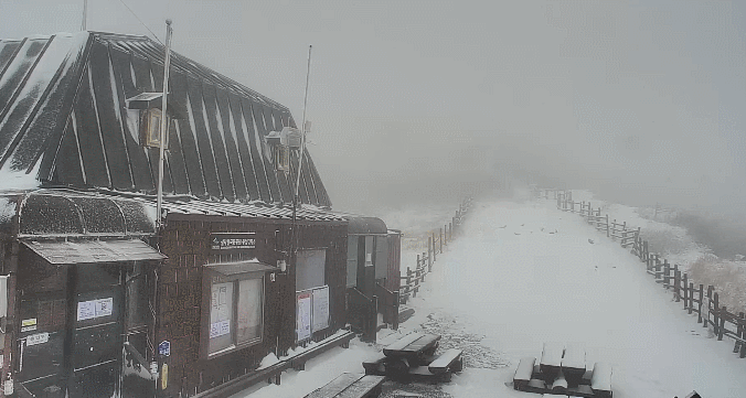 설악산 국립공원의 실시간 기상 영상. 24일 오후 2시 30분 촬영