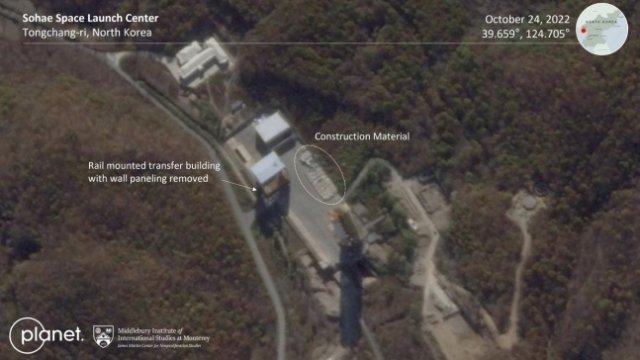 북한 평안북도 철산군 동창리 소재 서해위성발사장의 지난 24일자 위성사진 (데이비드 슈멀러 트위터)