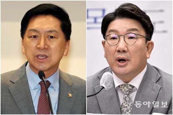 (왼쪽부터) 국민의힘 김기현, 권성동 의원.