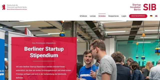 독일 베를린의 스타트업 지원 프로그램 Berlin Startup Stipendium. 출처 = Berlin Startup Stipendium