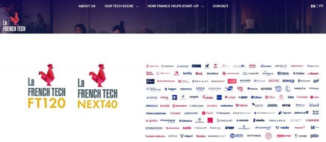 French Tech Next 40/120 기업 명단과 홈페이지. 출처 =  French Tech Next 40/120