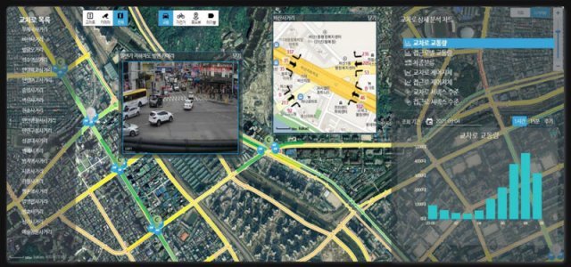 해당 지역 전체의 전반적인 교통 상황을 한 눈에 알 수 있는 교통운영시스템(TMS) (출처=라온로드)