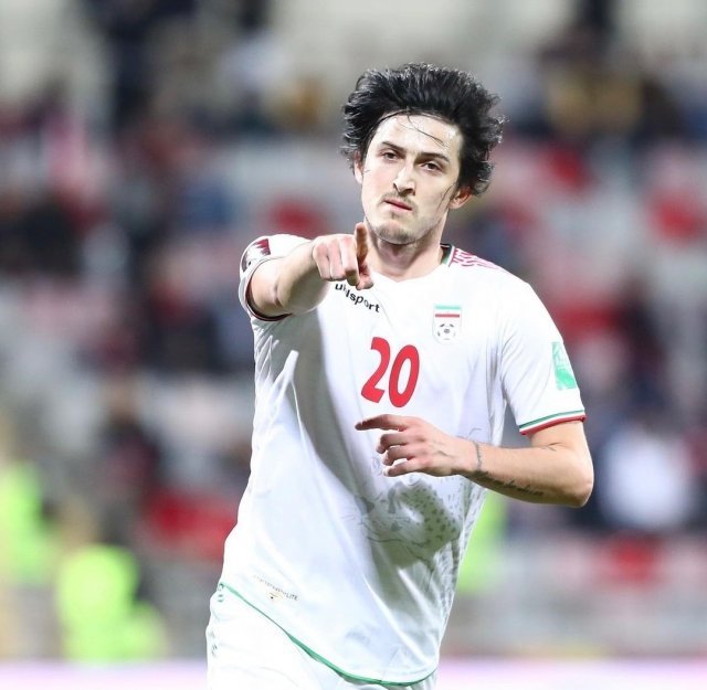 이란 축구 대표팀의 공격수 사르다르 아즈문. 아즈문 인스타그램