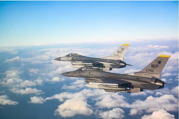 주한미군 F-16 전투기. (미 제7공군 제8전투비행단)