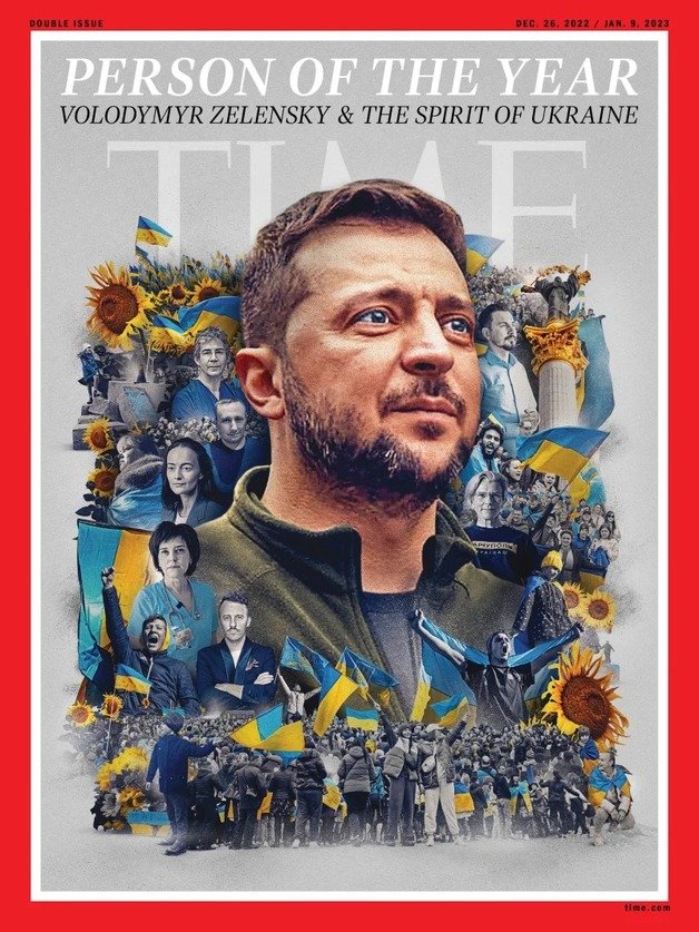 볼로디미르 젤렌스키 우크라이나 대통령이 미 타임지가 선정하는 2022년 ‘올해의 인물’로 뽑혔다. 타임 홈페이지 갈무리