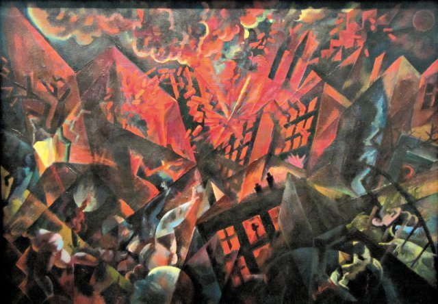 제1차 세계대전의 공포를 담은 조지 그로스의 작품 ‘폭발’. 사진 출처 위키피디아
