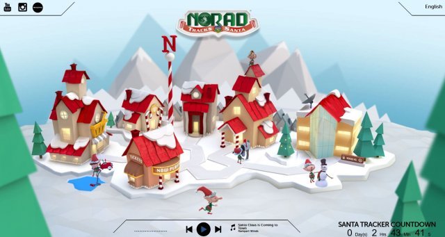 NORAD TRACKS SANTA 홈페이지