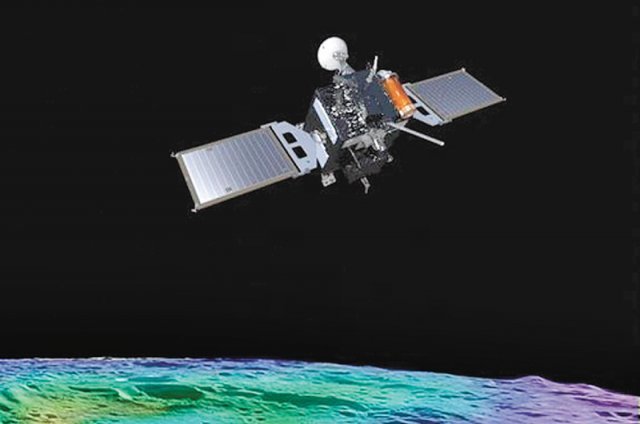 한국의 첫 달 궤도선 ‘다누리(KPLO)’가 달 궤도에 들어선 모습을 그래픽으로 나타냈다. 한국항공우주연구원 제공
