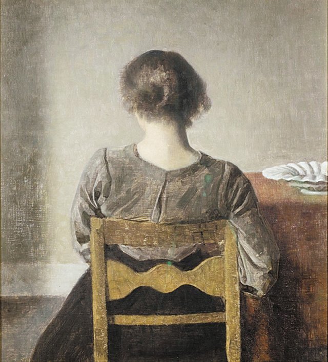 빌헬름 함메르쇠이 ‘휴식’, 1905년경.