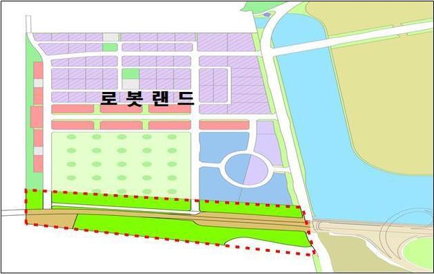 빨간선 안쪽 LH가 인천경제청 몰래 무상으로 가져간 인천경제청 땅.(인천경제청 제공)