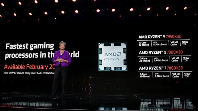 라이젠 7000 시리즈의 3D V-캐시 제품군은 총 세 개로 출시된다. 출처=AMD