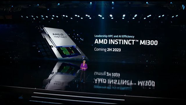 리사 수 박사가 AMD 인스팅트 MI300을 소개하고 있다. 출처=AMD