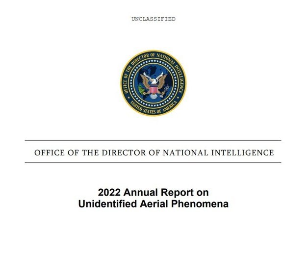 미국 국가정보국(DNI)가 의회 제출한 2022 미확인비행현상(UAP) 연례보고서 표지