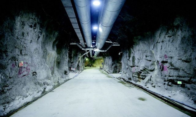 사용후핵연료 처분 연구를 위한 지하처분연구시설(KURT)의 내부. 약 550m 길이의 지하터널이 지하 120m 깊이까지 연결돼 있다. 한국원자력연구원 제공