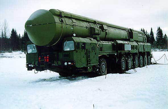 러시아군이 운용하고 있는 토폴-M 이동식 ICBM. 러시아 연방 로케트군 제공