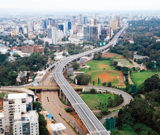 중국 건설회사가 완공한 케냐 수도 나이로비의 고속도로. [VCG]