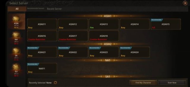 미르M 글로벌 서버 현황 (출처=게임동아)