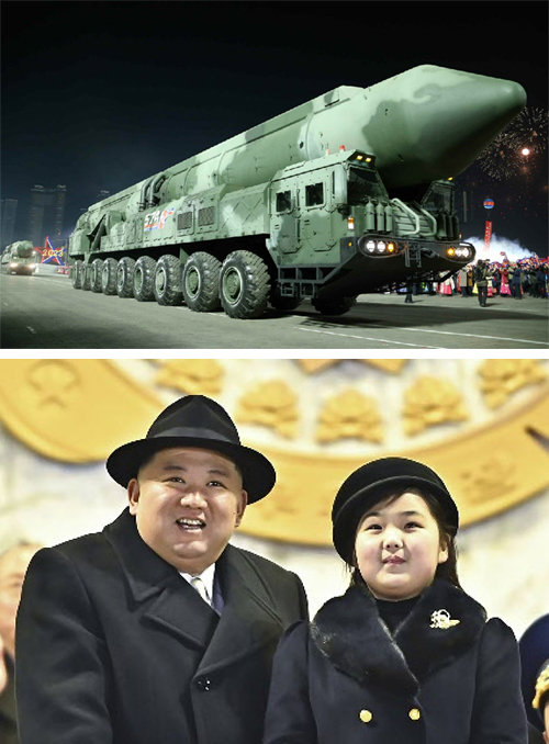 北, 발사前 탐지 어려운 ‘고체연료 신형ICBM’ 첫 공개