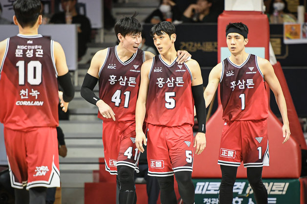 안양 KGC 선수들.(KBL 제공)