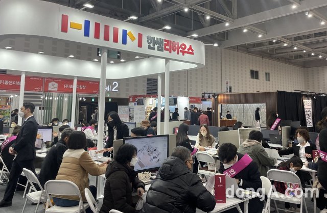 2022년 인테리어 박람회 내 한샘 부스 모습. 한샘 제공