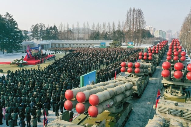 북한 600㎜ ‘초대형 방사포’. (평양 노동신문=뉴스1)
