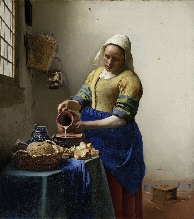 우유를 따르는 여자(The Milkmaid), 1658-59. 사진: 라익스미술관