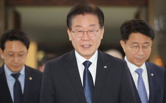 이재명 더불어민주당 대표가 27일 국회에서 체포동의안 부결에 관한 입장을 밝히고 있다. 2023.2.27/뉴스1